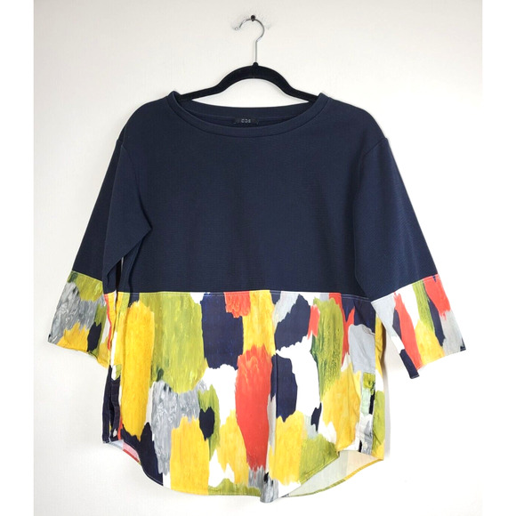 COS Top Womens Small Art To Wear Lagenlook Boho Colorful Minimalist - Picture 9 of 9